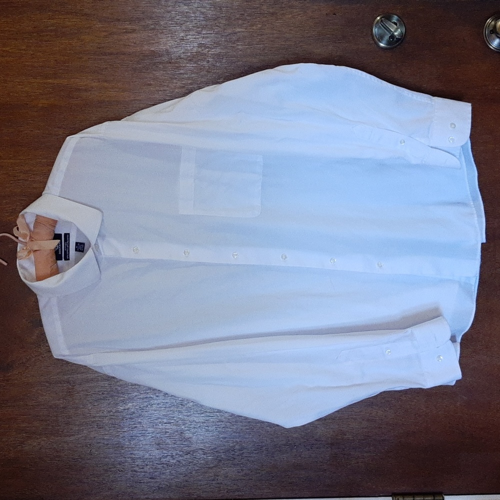 Dockers "Fitted" Long Sleeve Dress Shirt, White